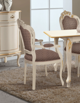 387 - Upholstered fabric chair with armrests by Tarocco Vaccari Group - view 3